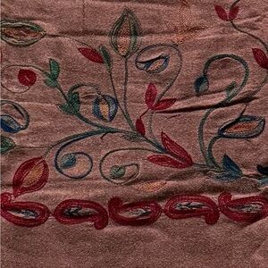 Embroidered Floral Scarf